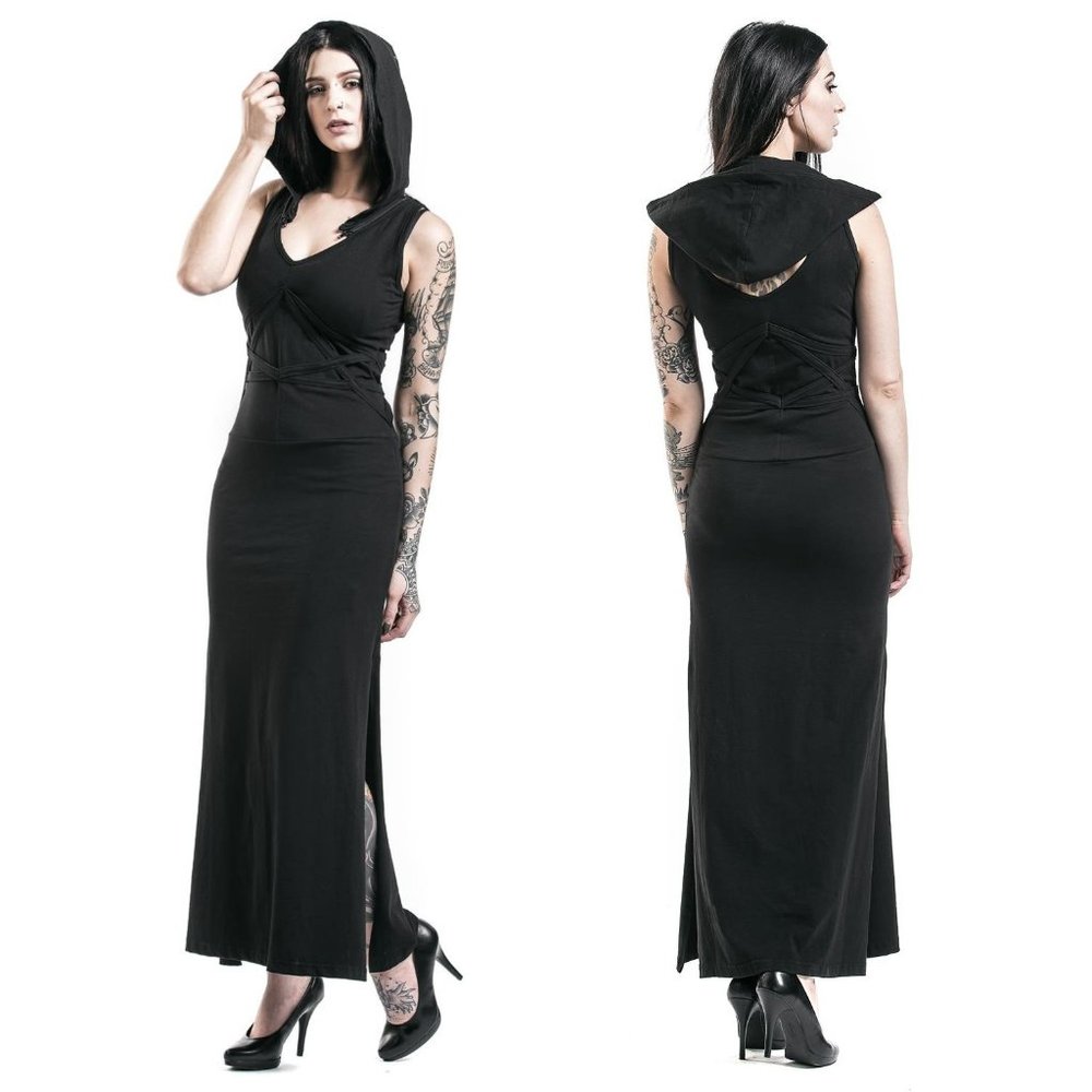 HEARTLESS Night Vision Gothic Maxi Dress w/ Hood